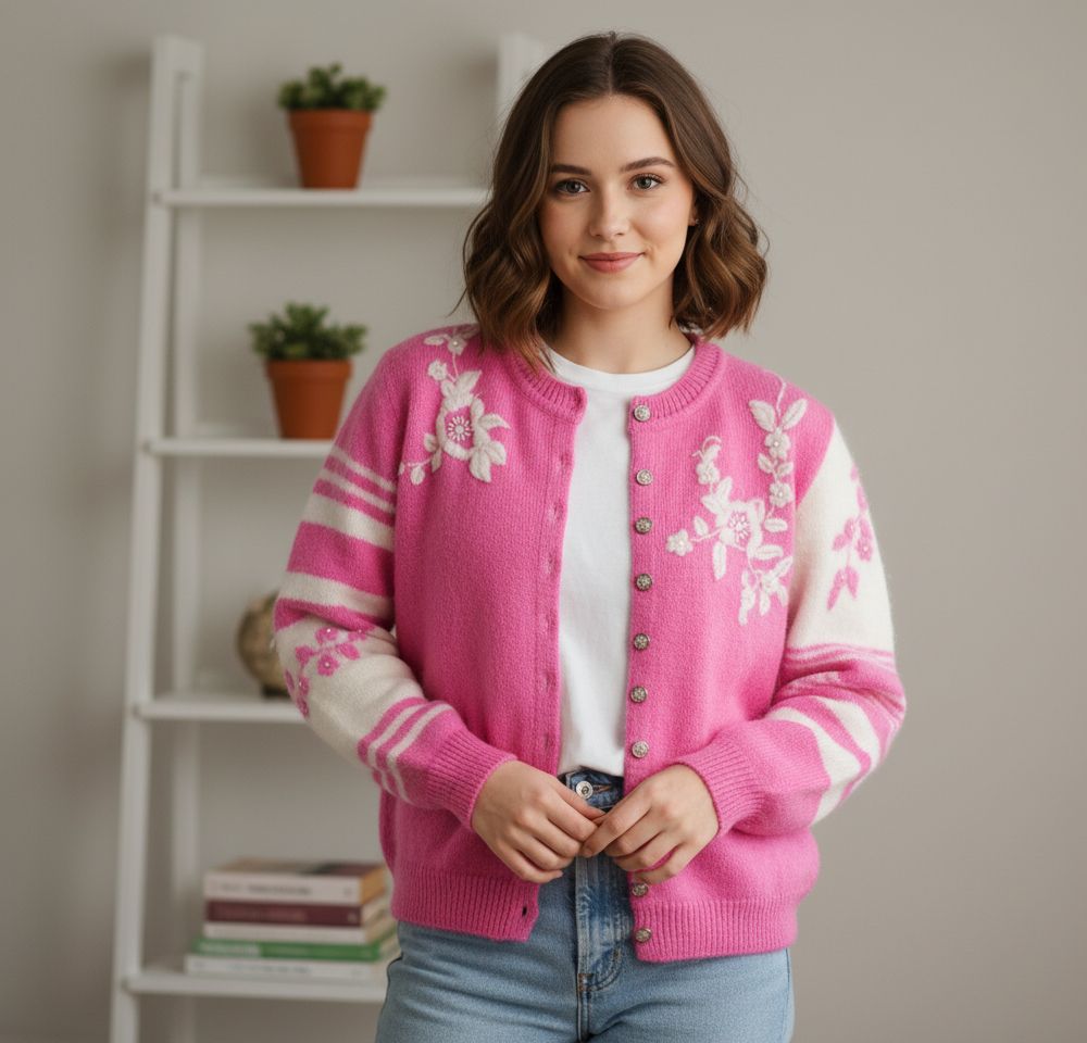 Gilet rose 🩷🌸