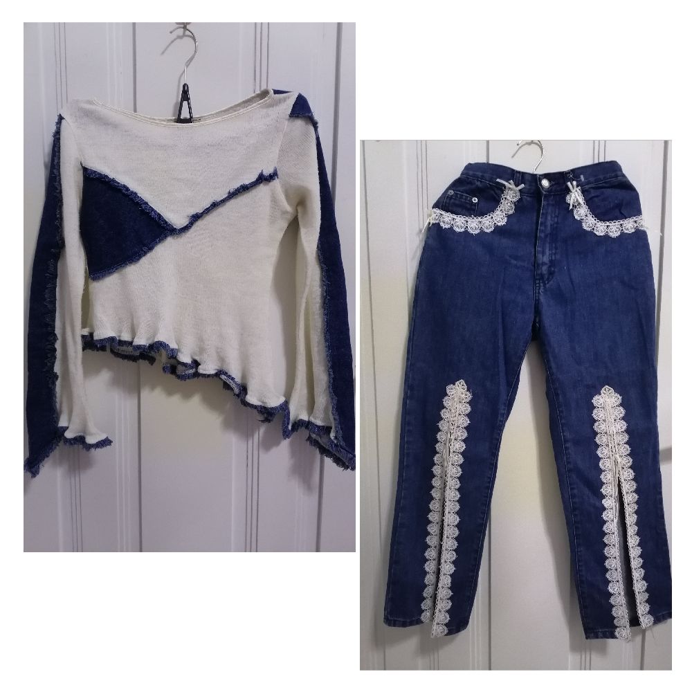 Pantalon et pull jeans 