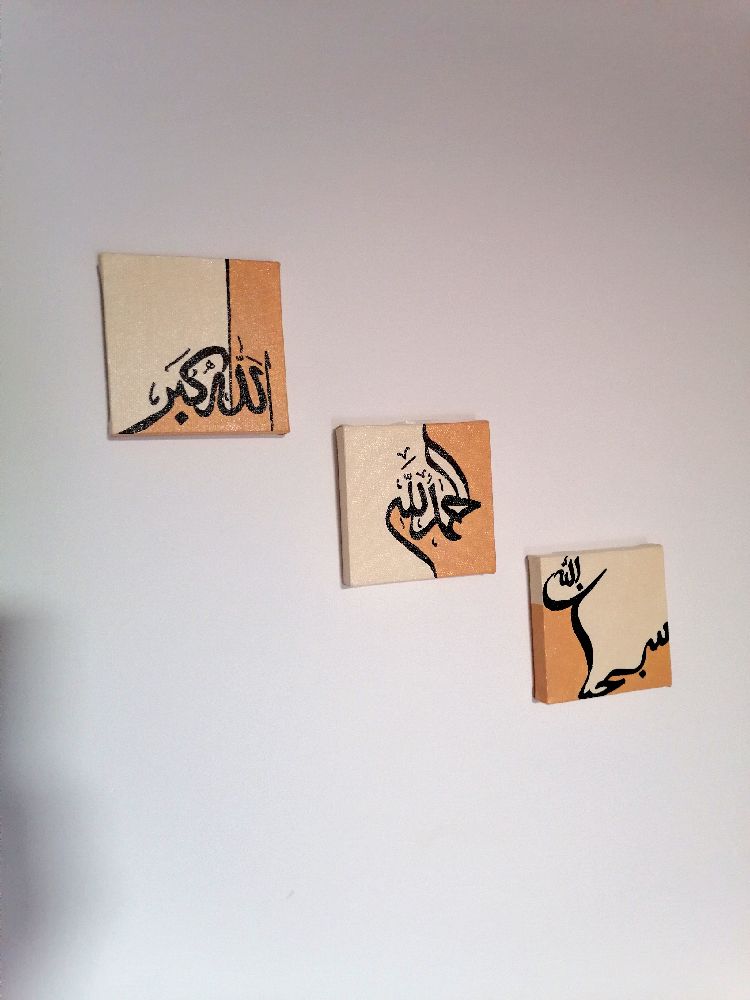 3 mini tableaux décoratifs 