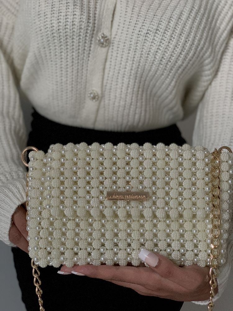 Sac en perle blanc 