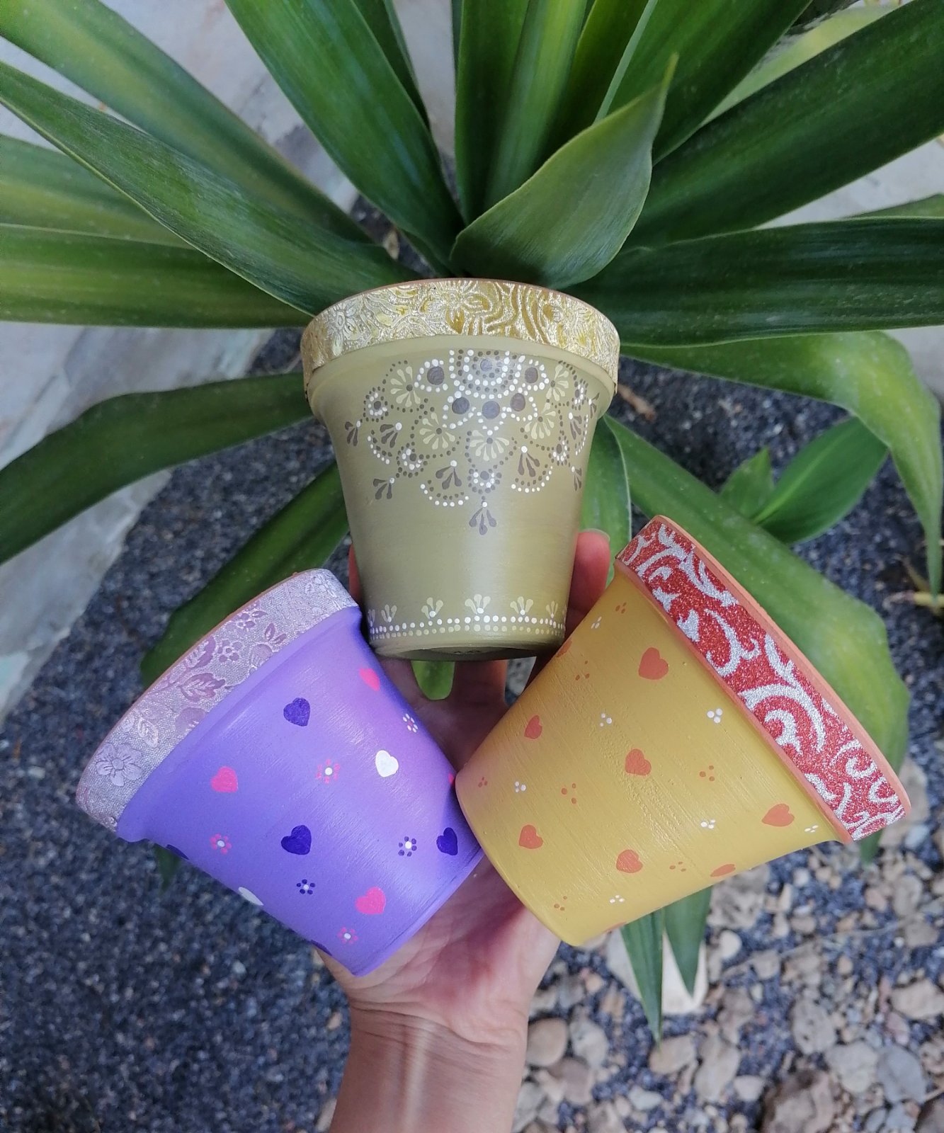 3 pots des fleurs (céramique) ✨ 