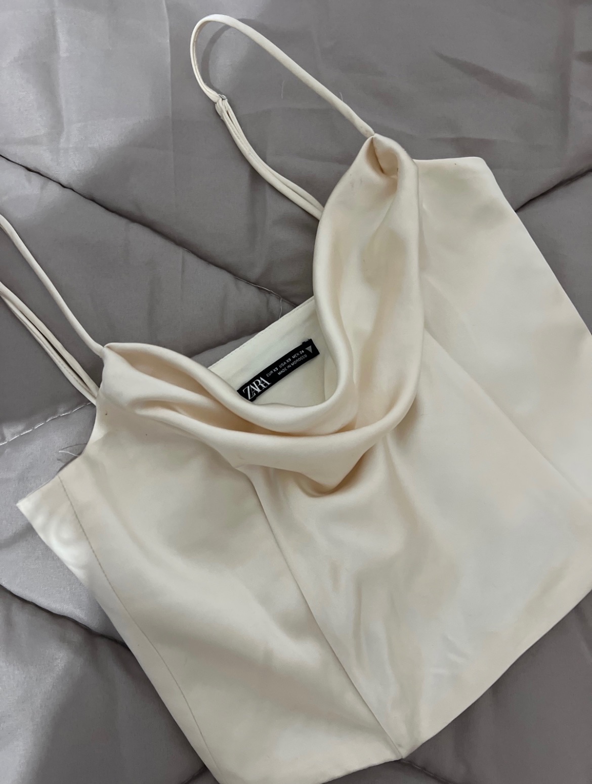 Crop top satiné
