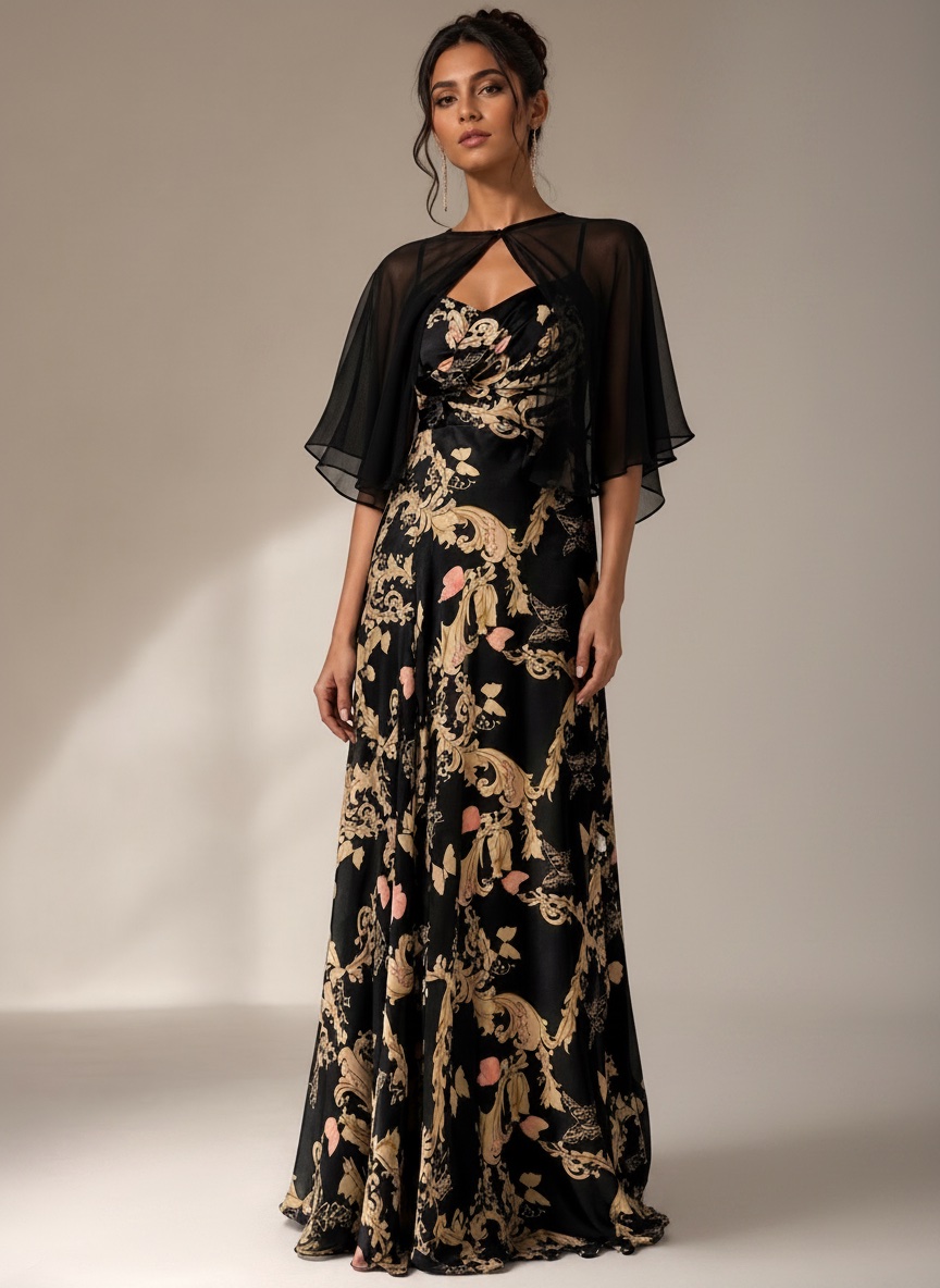 Robe soiree en soie naturelle 