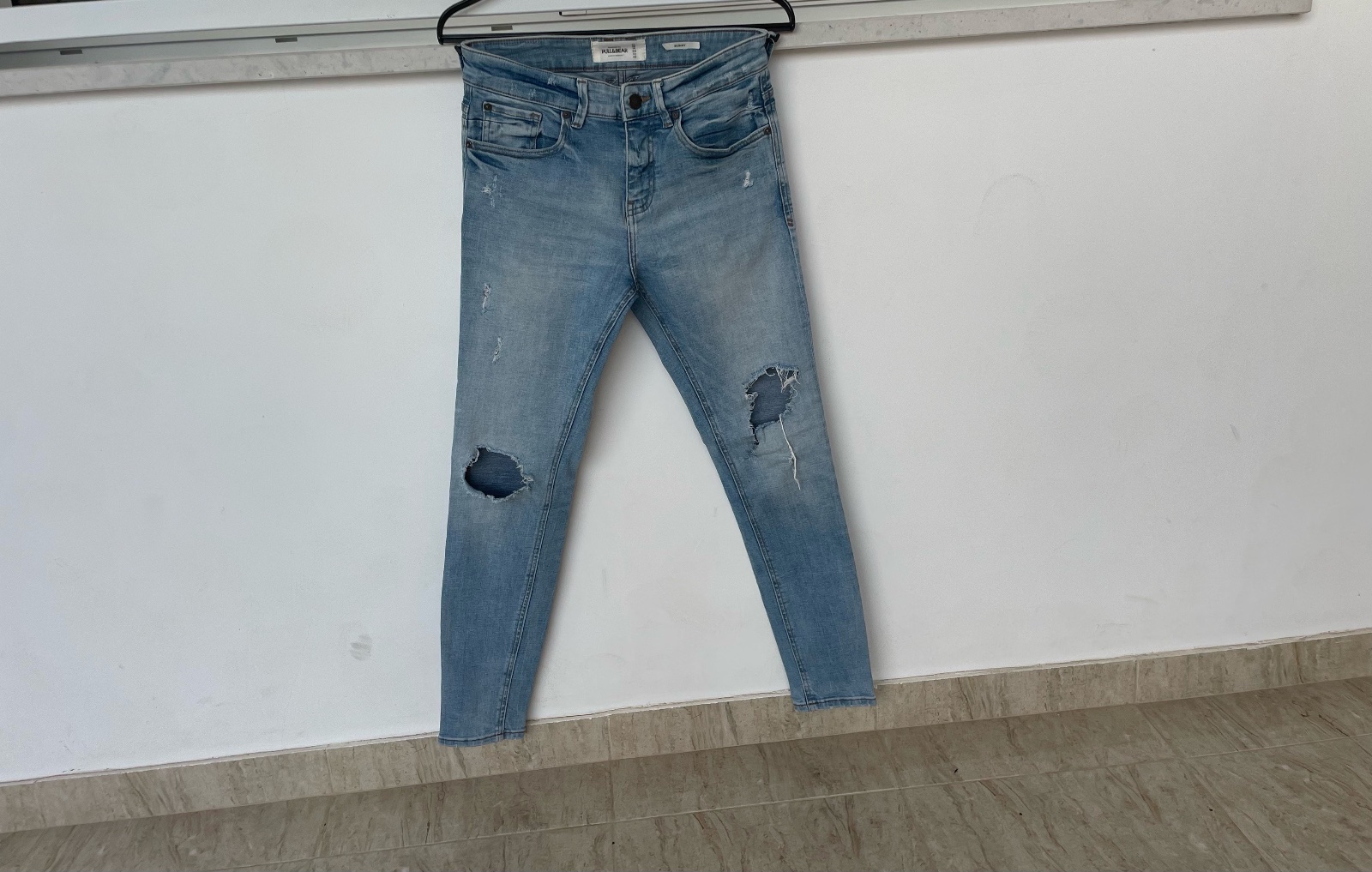 Jean skinny pull&bear_bleu clair 