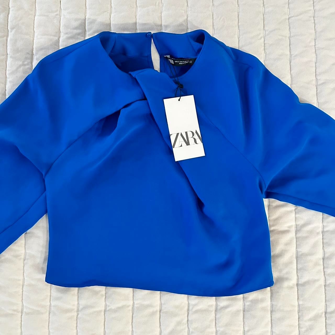 Blouse Zara Bleu Électrique