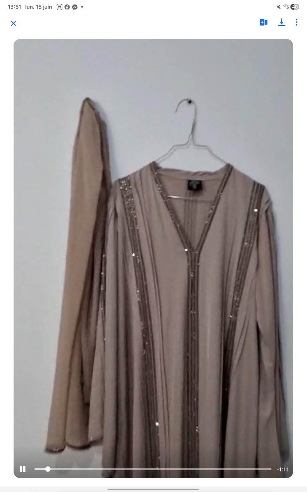 Abaya stylé 2 pièces 