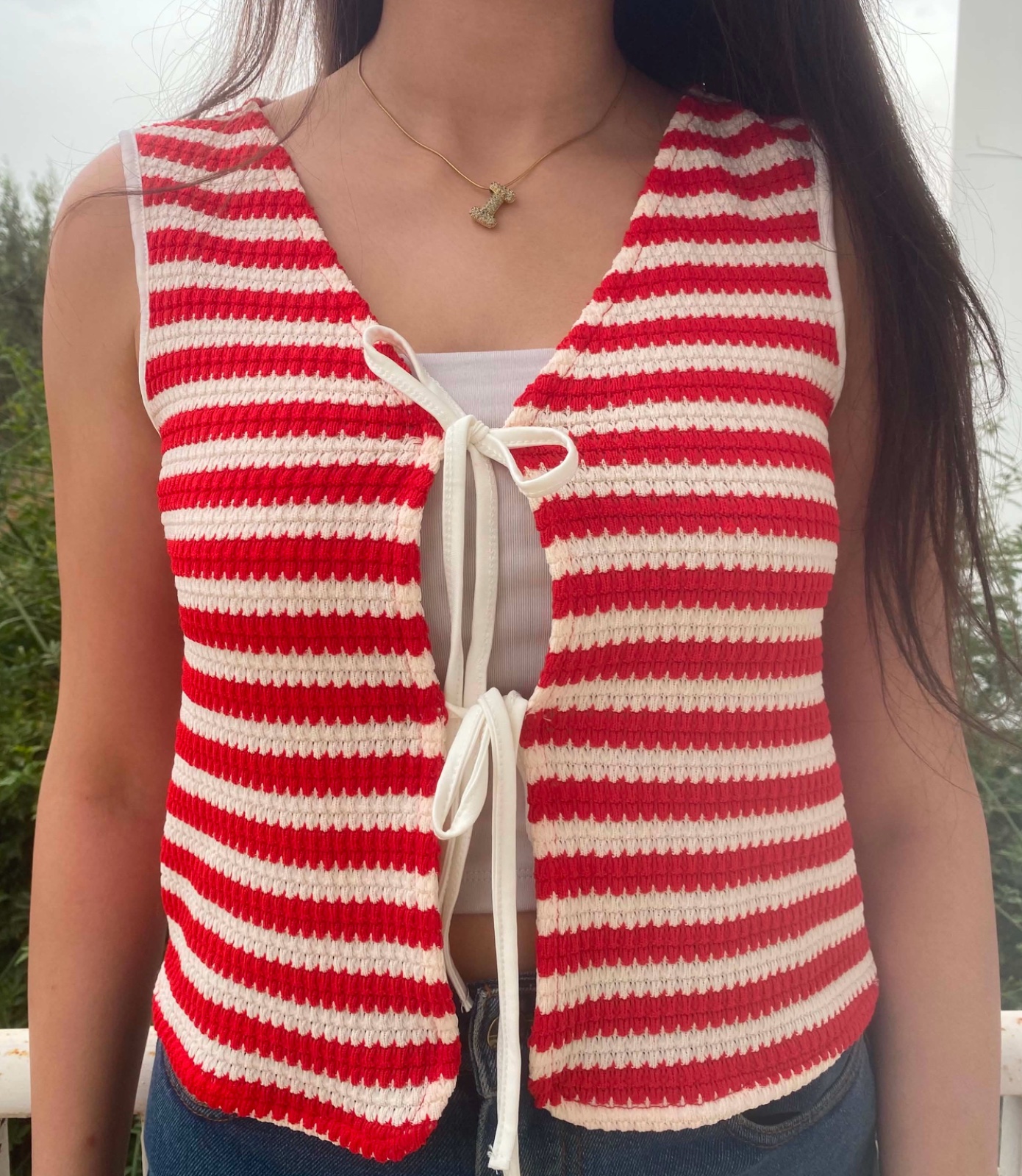 Top shein rouge et blanc taille S ylabes M jamais porter 