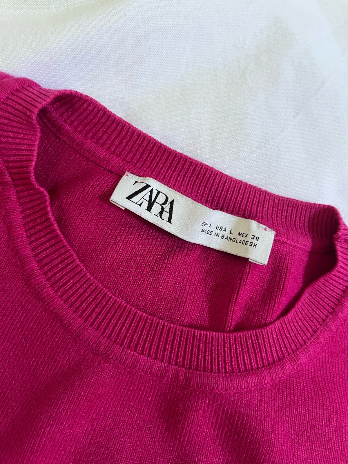 T-shirt zara rose fichsia taille L ylabes M zeda