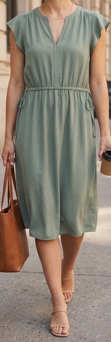 Robe taille L H&M vert sauge