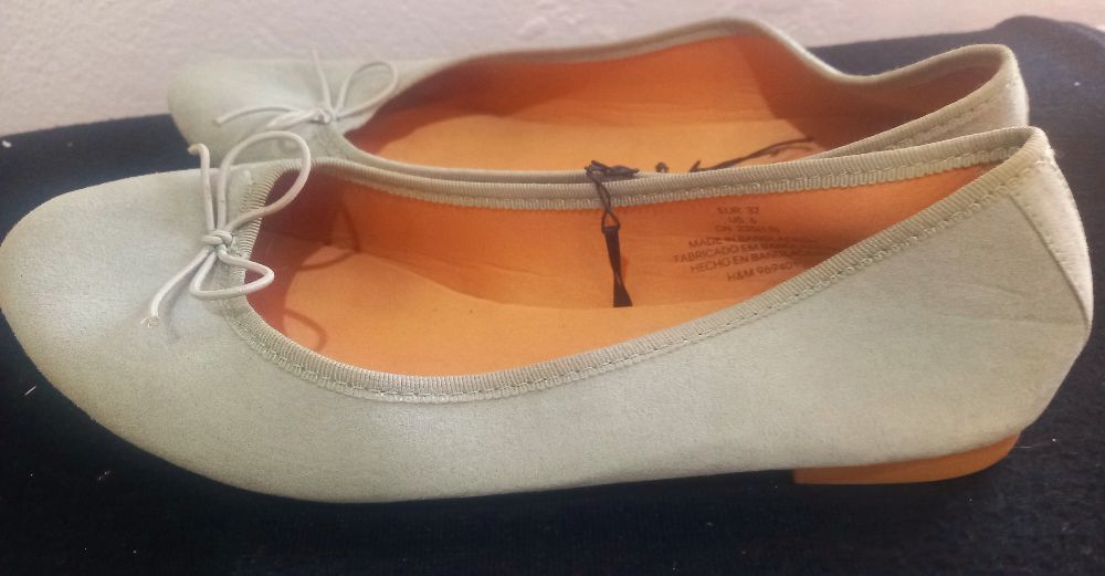 Ballerines vert d eau H&M