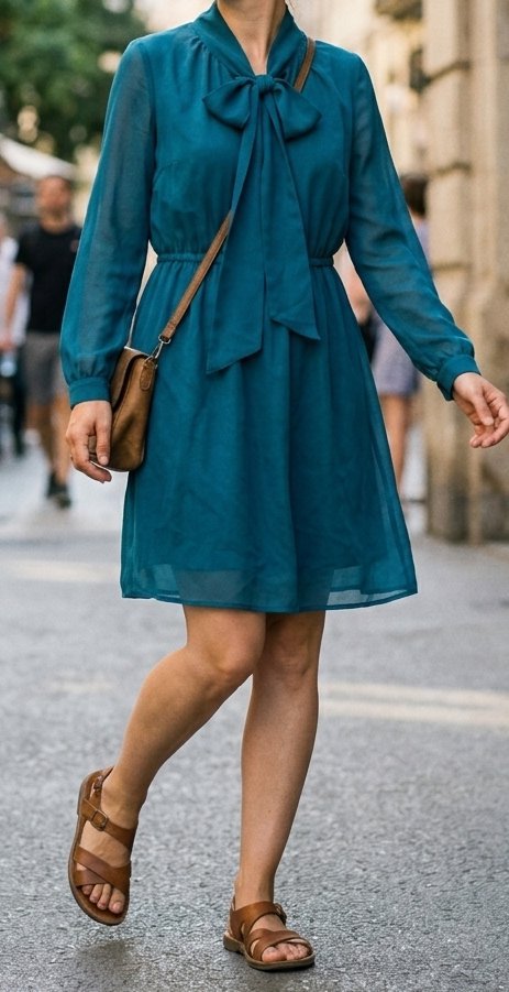 Robe bleu canard taille 38