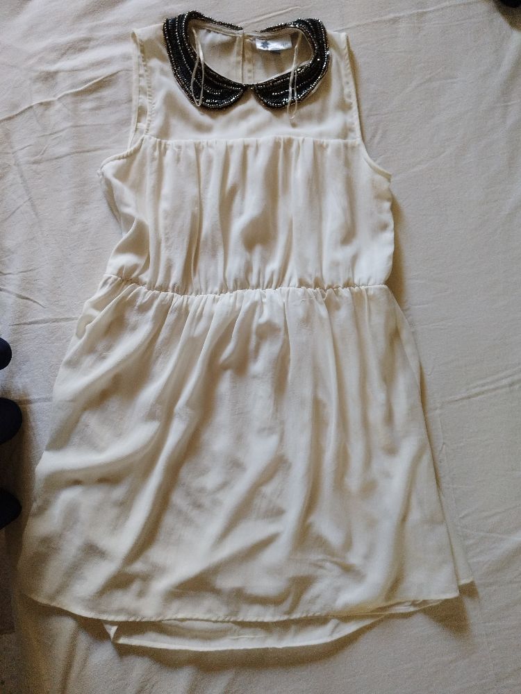 Robe blanc cassé cole claudine taille 42 