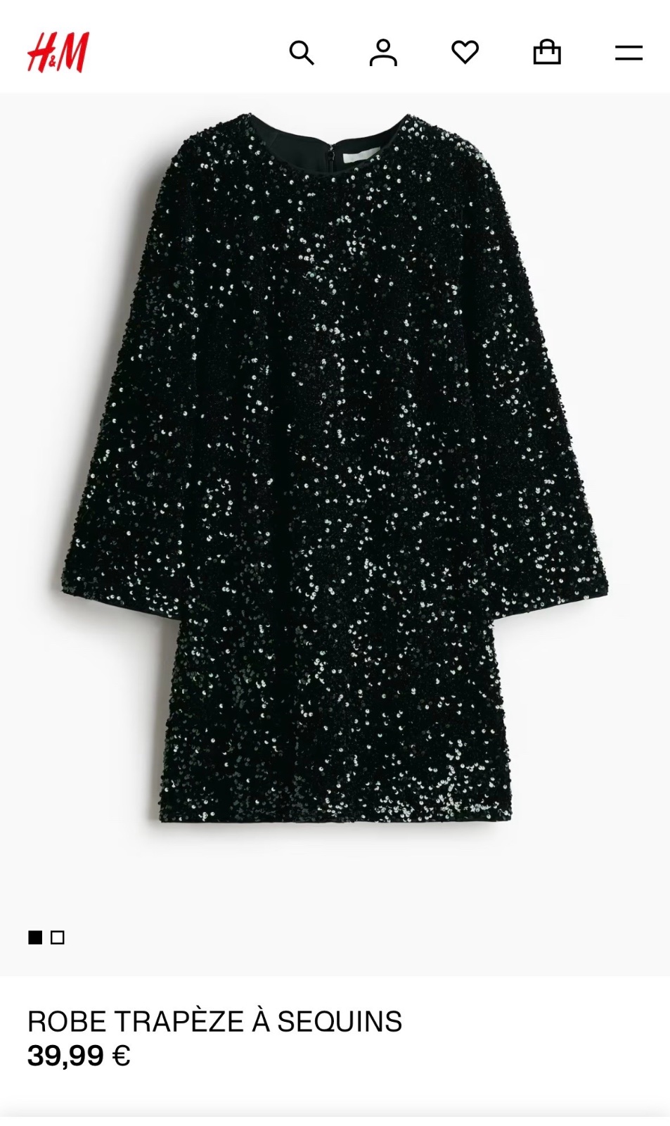 Robe paillette noir