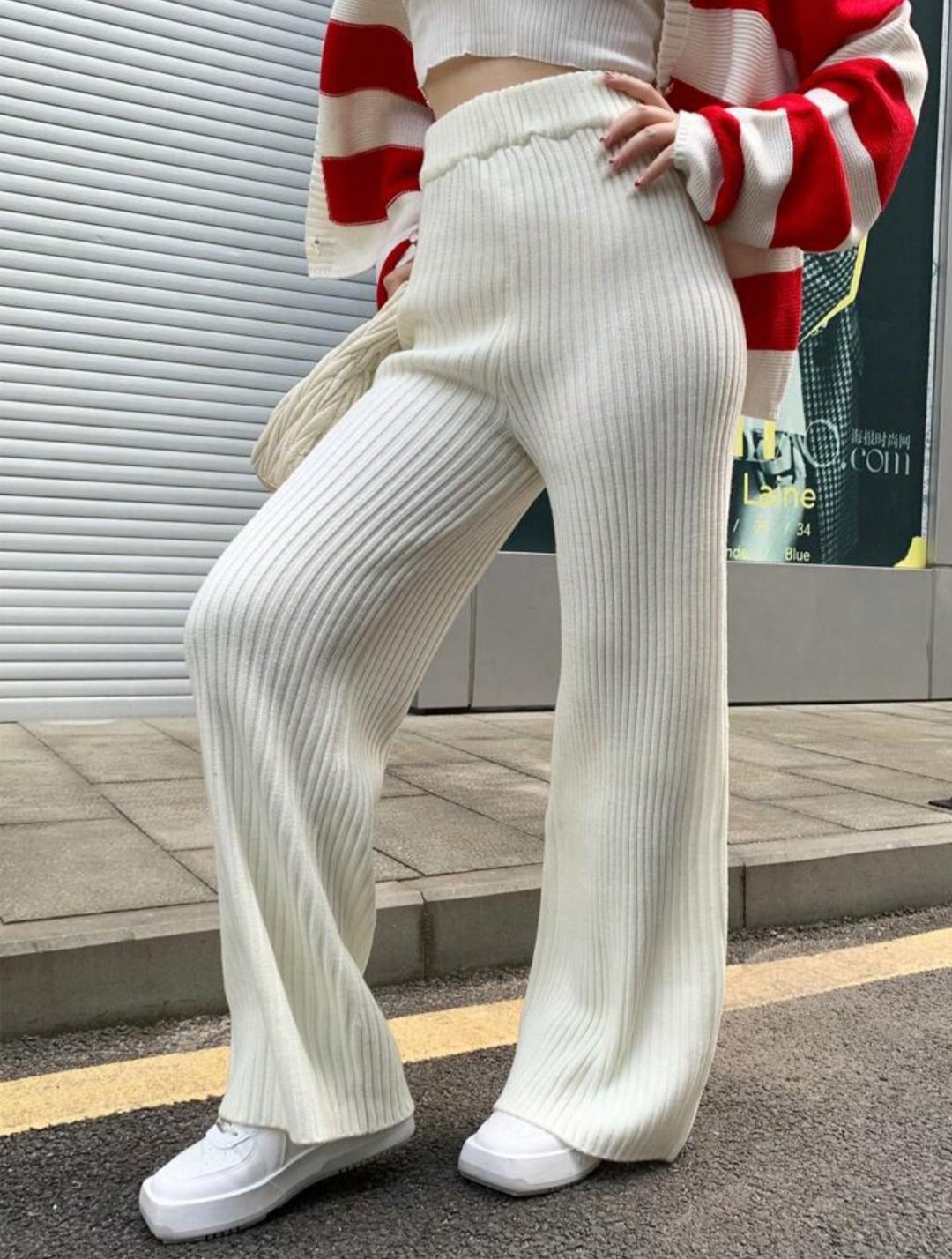 Pantalon en laine (super taille haute)