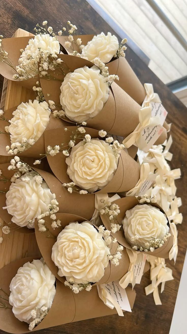 Mini bouquet en bougie parfumé 