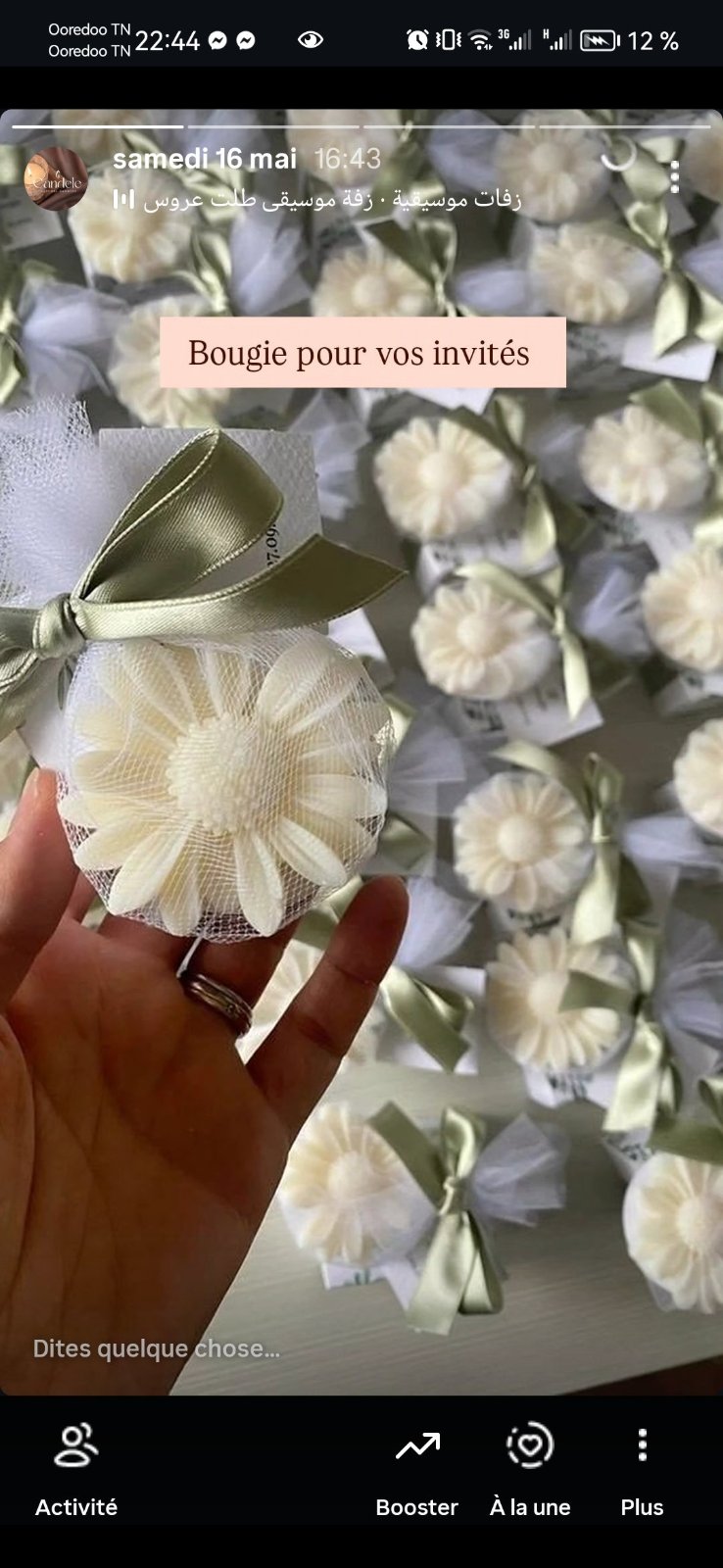 Bougie parfumé margeurite 