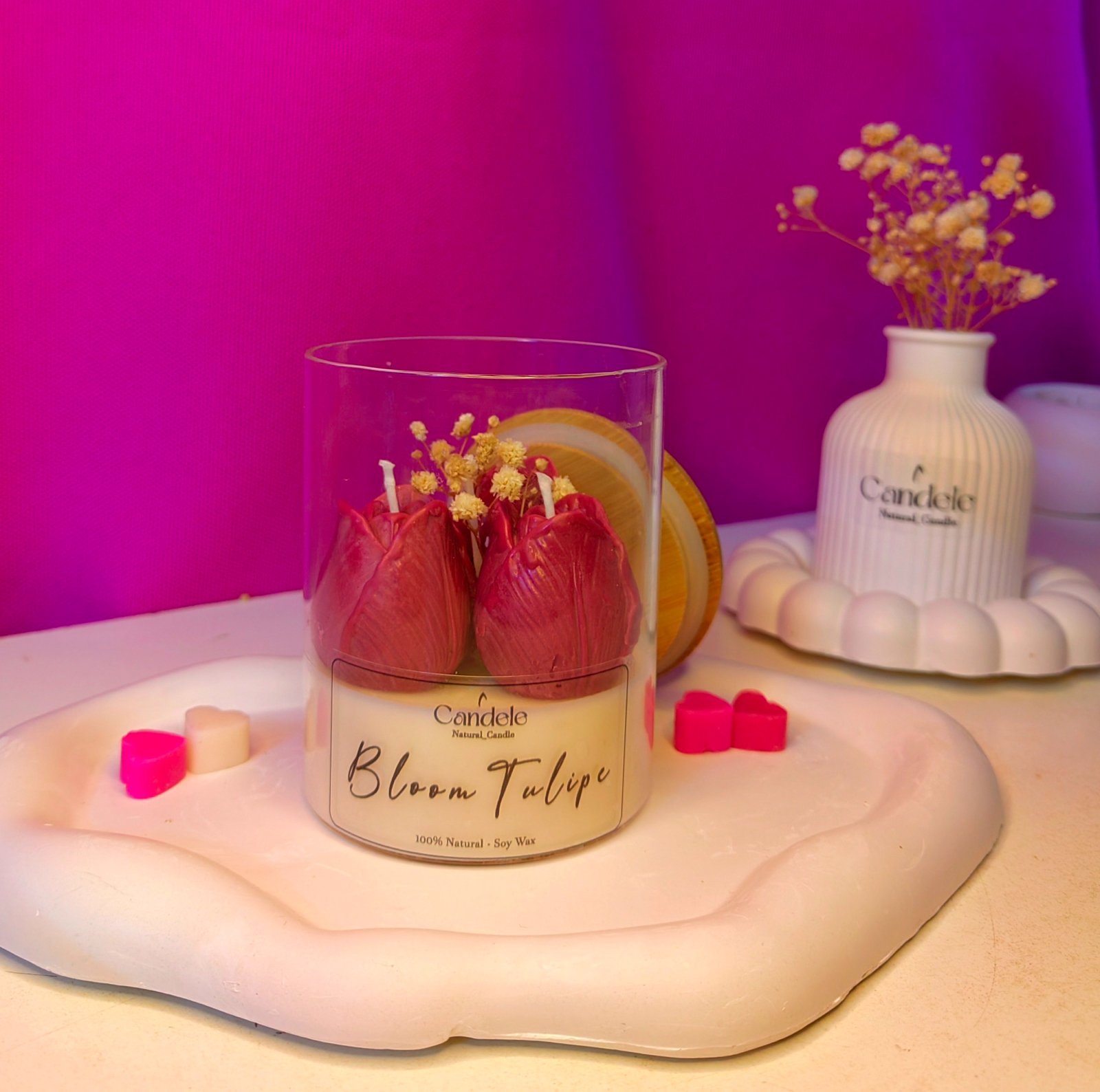 Bougie parfumée tulipe 