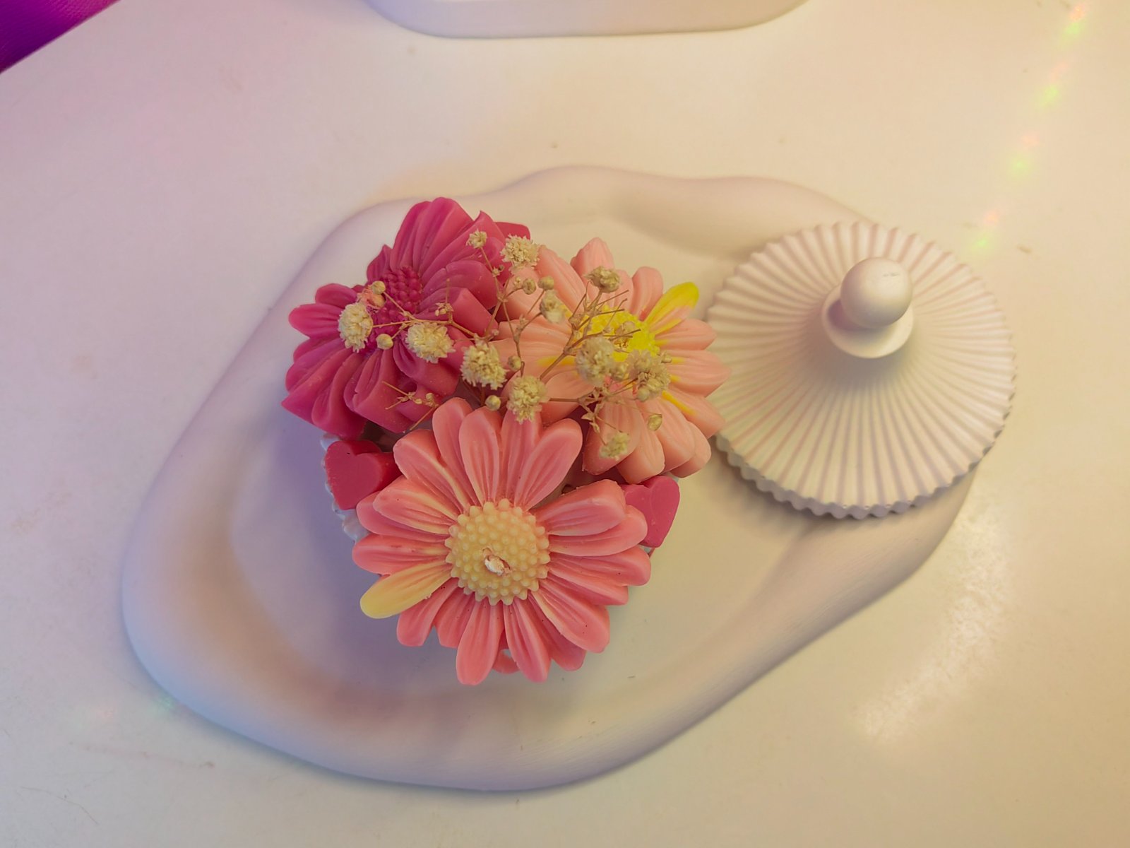 Mini bouquet en bougies parfumées 