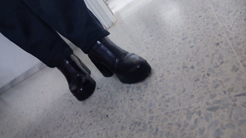 Bottines en bordeaux 