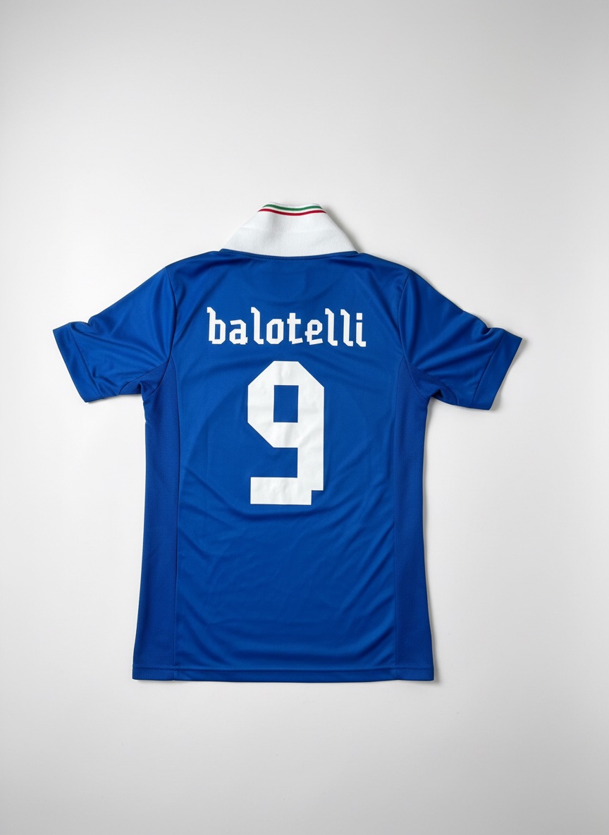 PUMA Mario Balotelli 9 Italy Home Jersey Youth S/M Blue 🔵⚪️