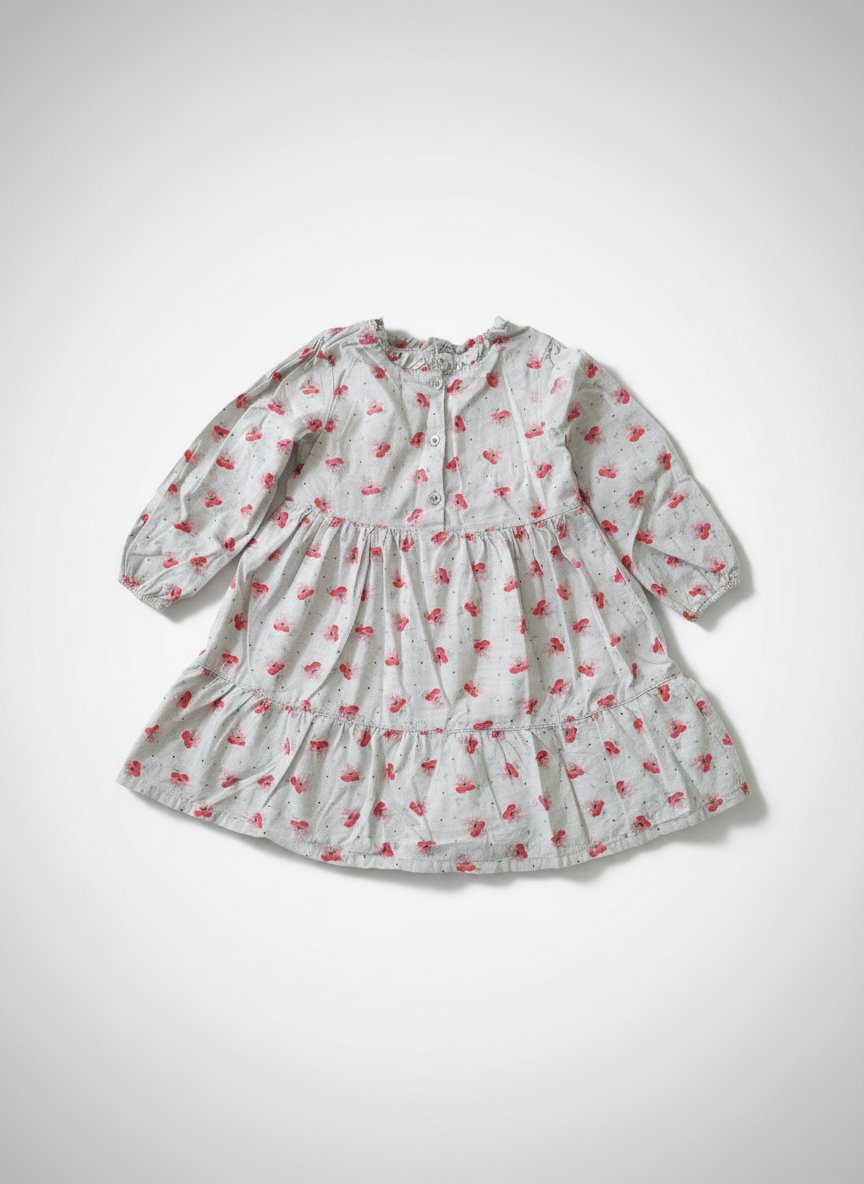Robe grise fleurie Orchestra 23 mois 