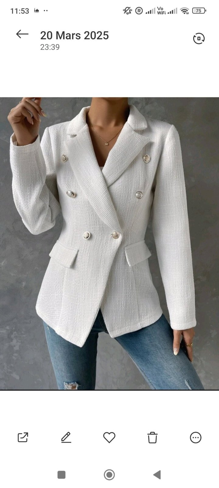 Veste blanche L 40-42