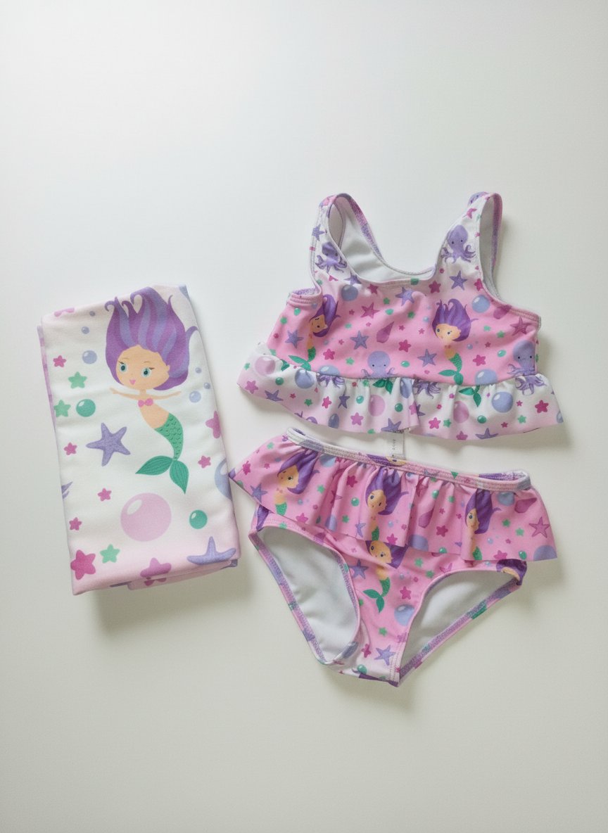 Maillot avec son serviette 2 ans 
