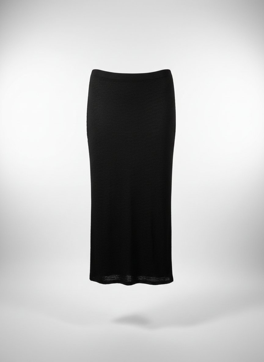 Jupe noire avec des détails au crochet langue taille standard mn xs / l