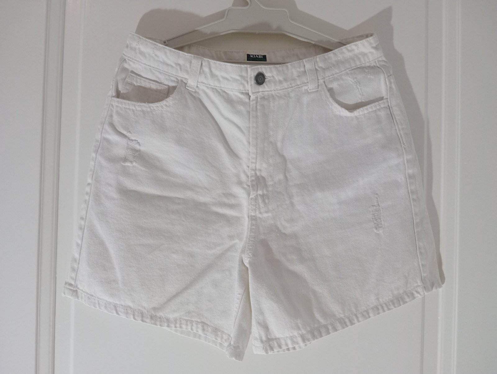 Short blanc denim 