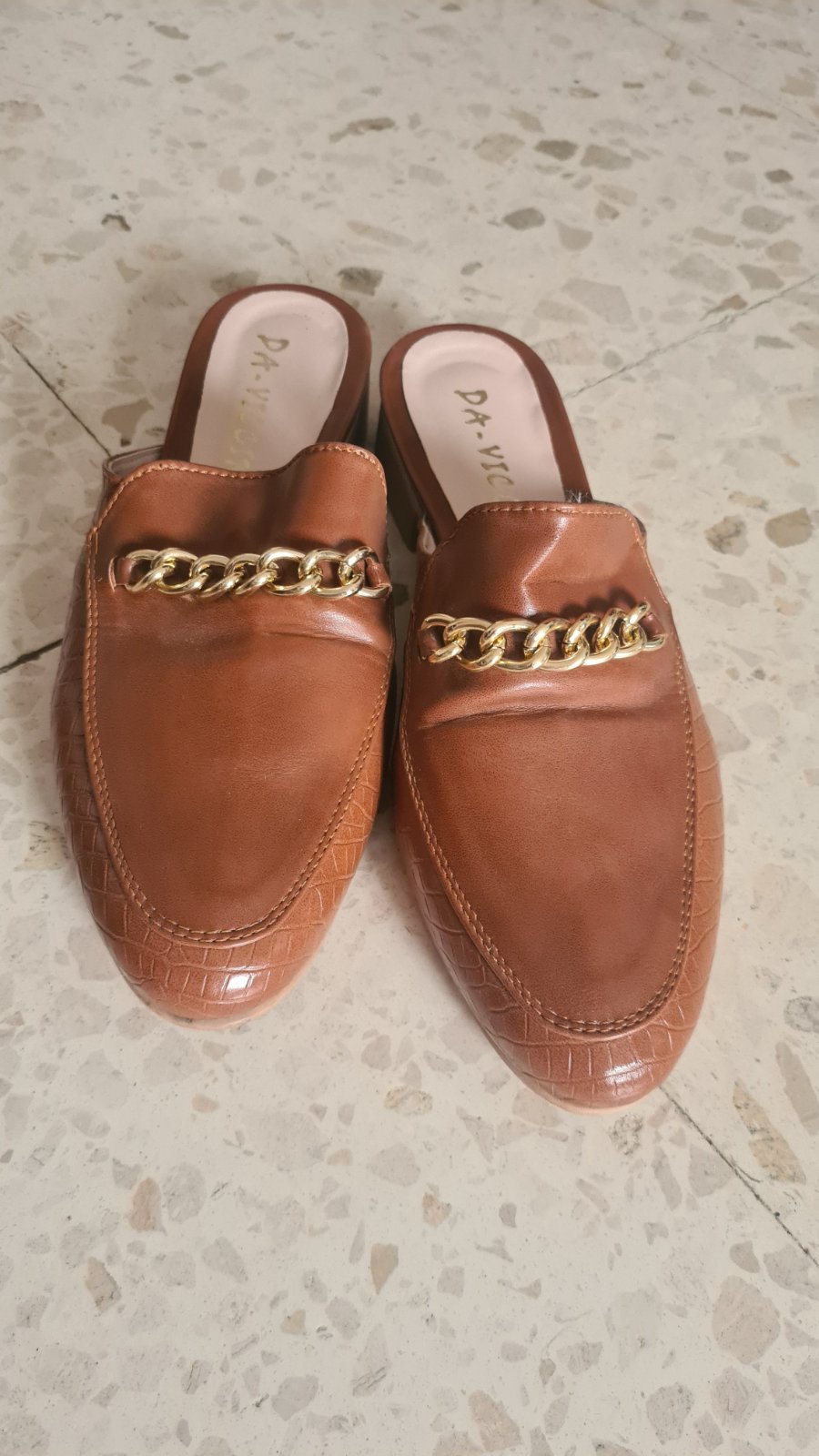 Mules marrons presque neufs