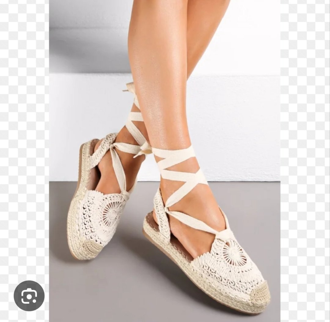 HGUIGJ Sandales de pêcheur en paille vintage à lacets pour femmes, tige ajourée en crochet tressé, semelle épaisse avec bordure en corde de chanvre, style bohème, chaussures décontractées de plage pour vacances printemps/été