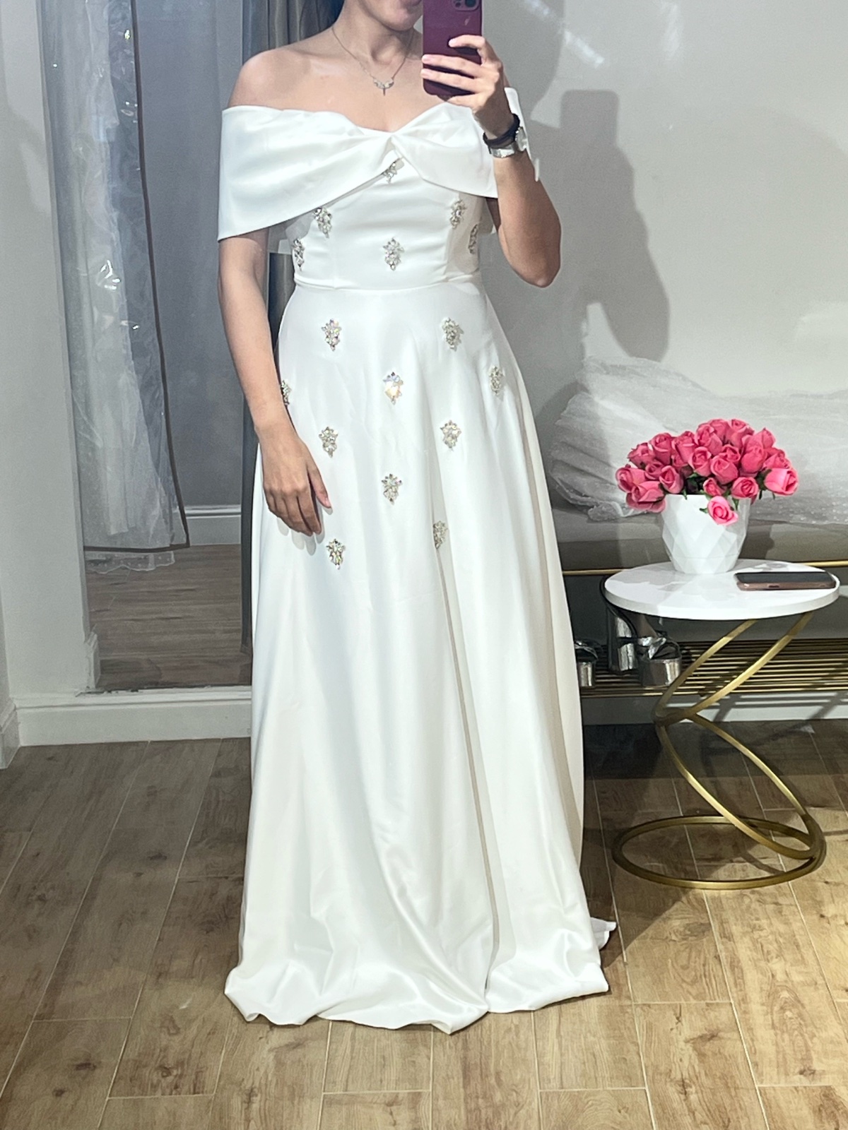 Robe blanche fiancailles longue 