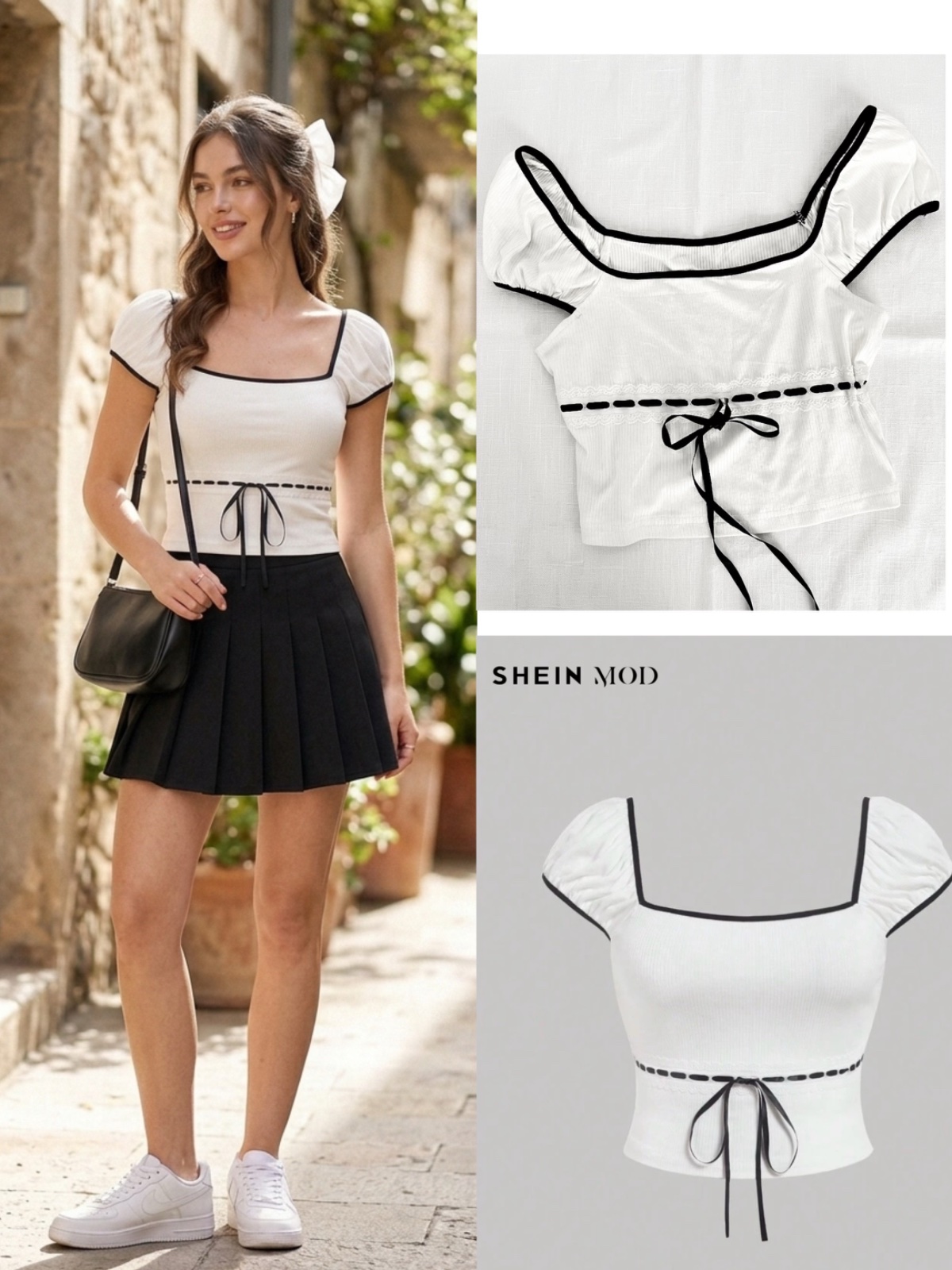 Top blanc style coquette 🎀