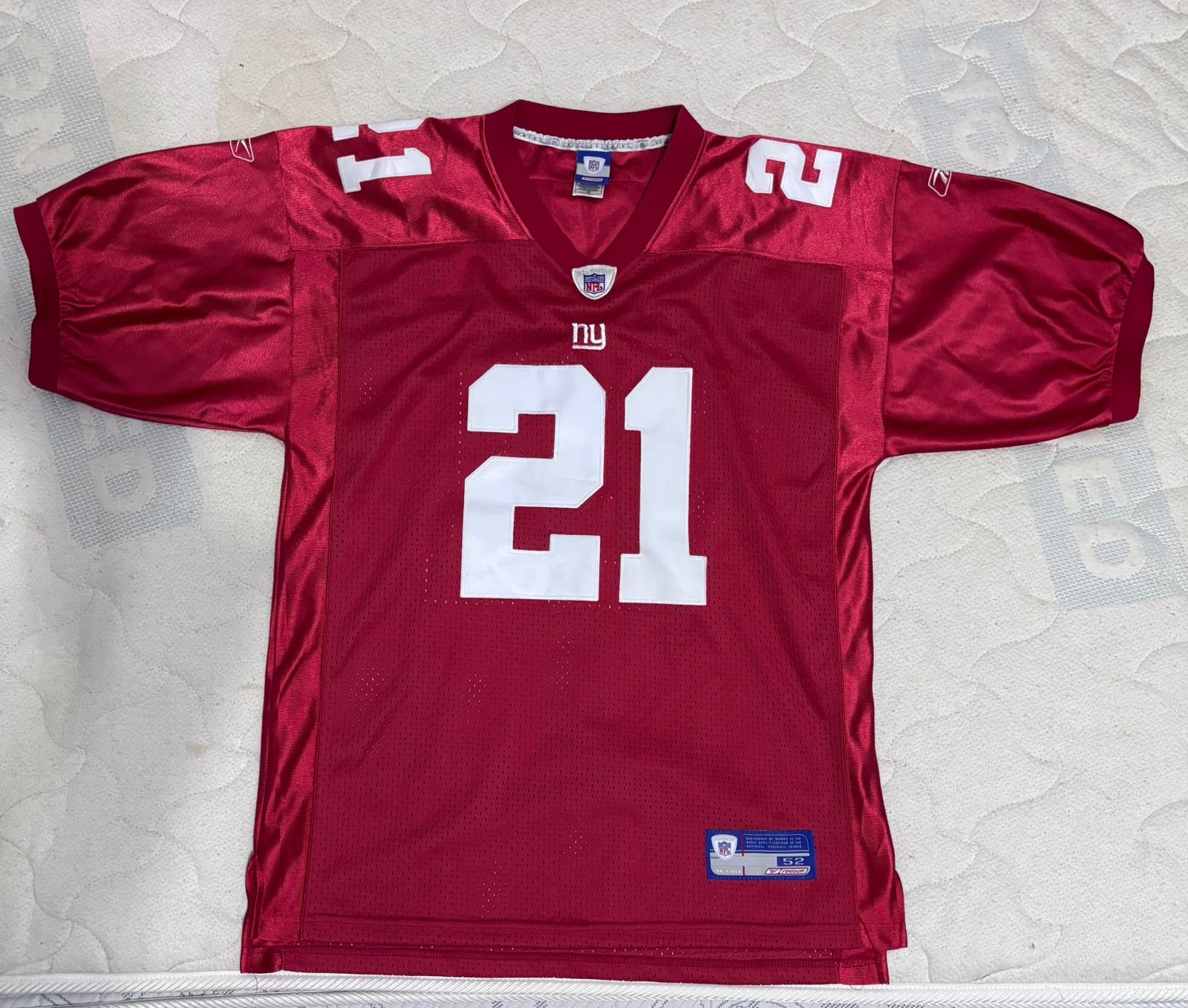 New York Giants Jersey Youth XLarge Red NFL Football Tiki Barber 21 Reebok