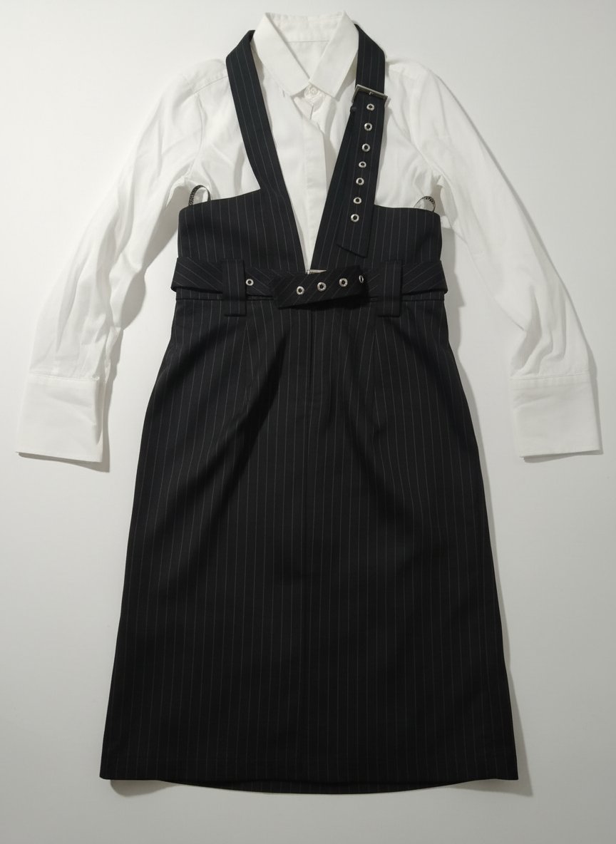 Magnifique robe salopette rayée. Neuve