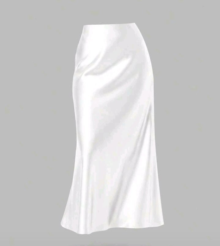 Jupe blanc satin