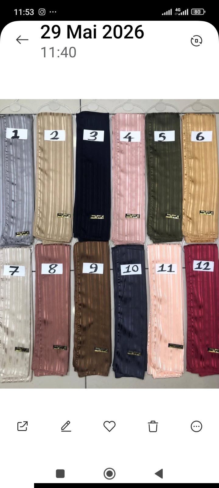 Foulard soie satiné importation 