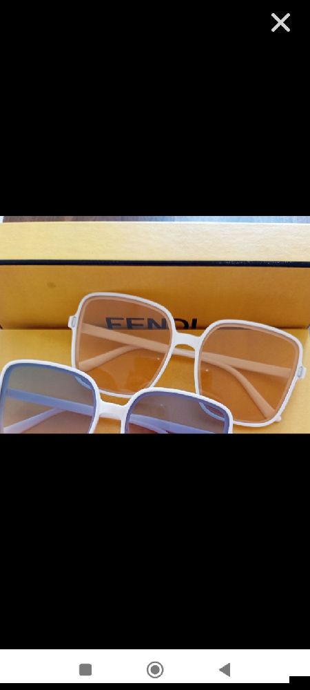 Stylish UV Protection √ white glasses frame √  Light color of honey  