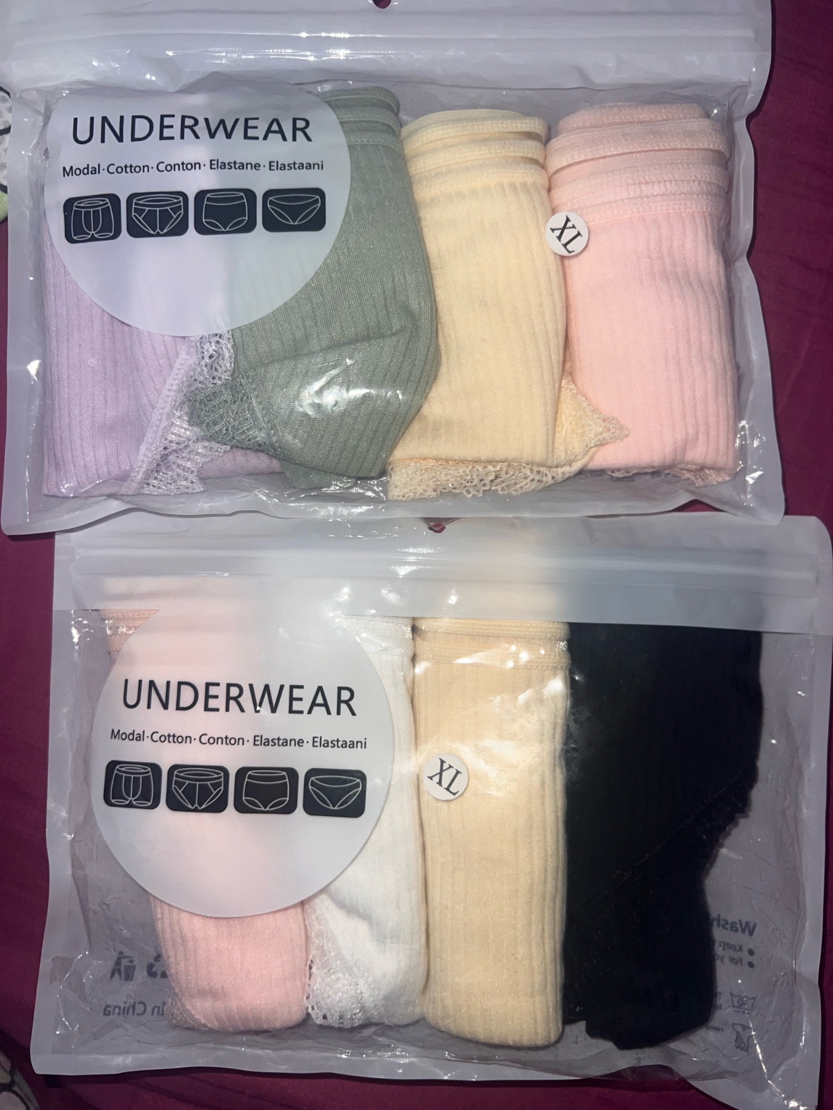 2 pack underwear taille s