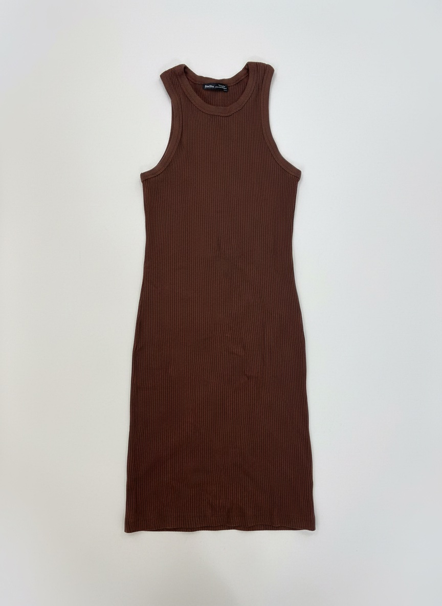 Robe marron Bershka