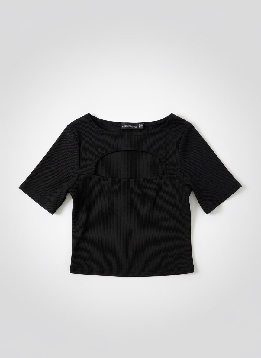 Top noir Prettylittlething 