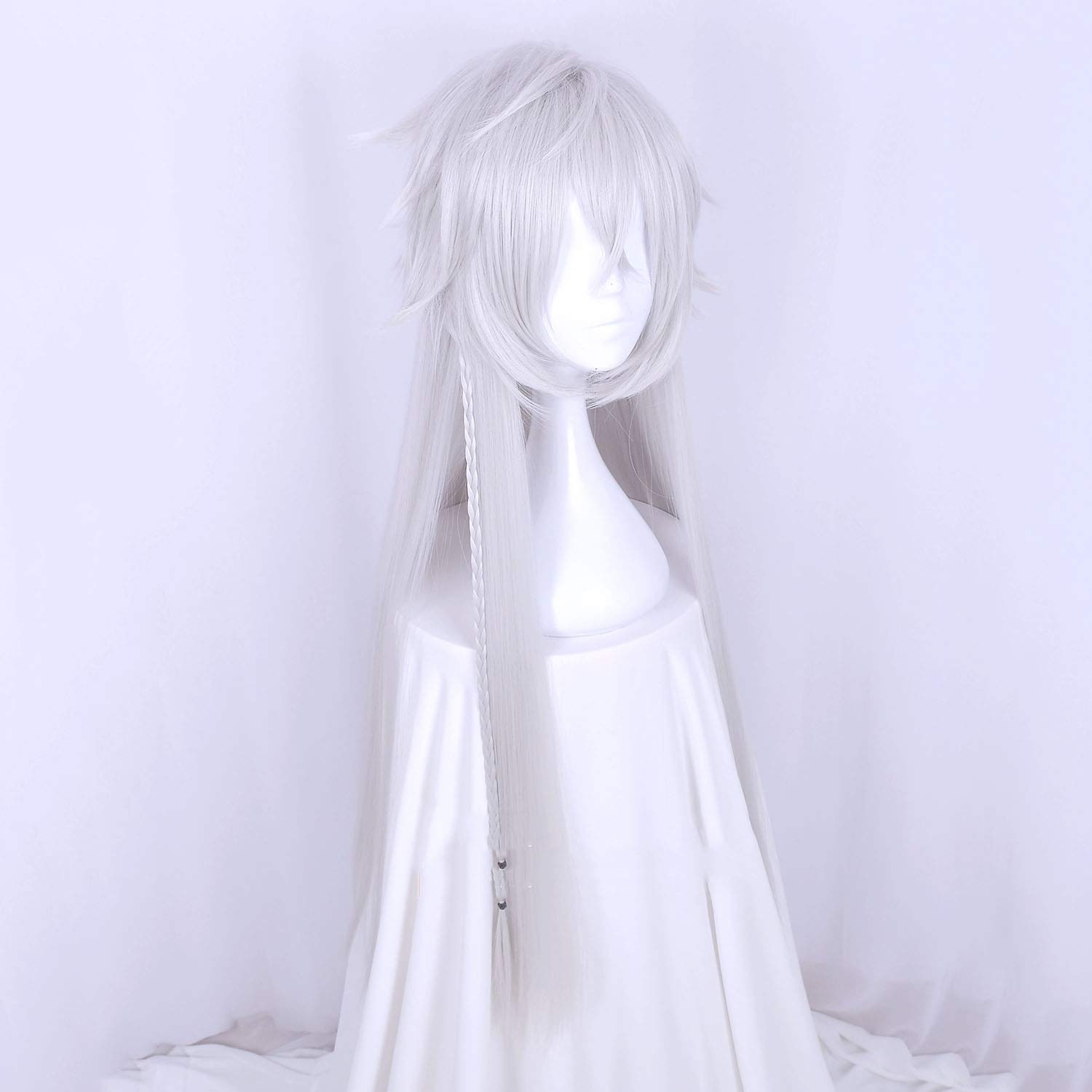 Long silver wig