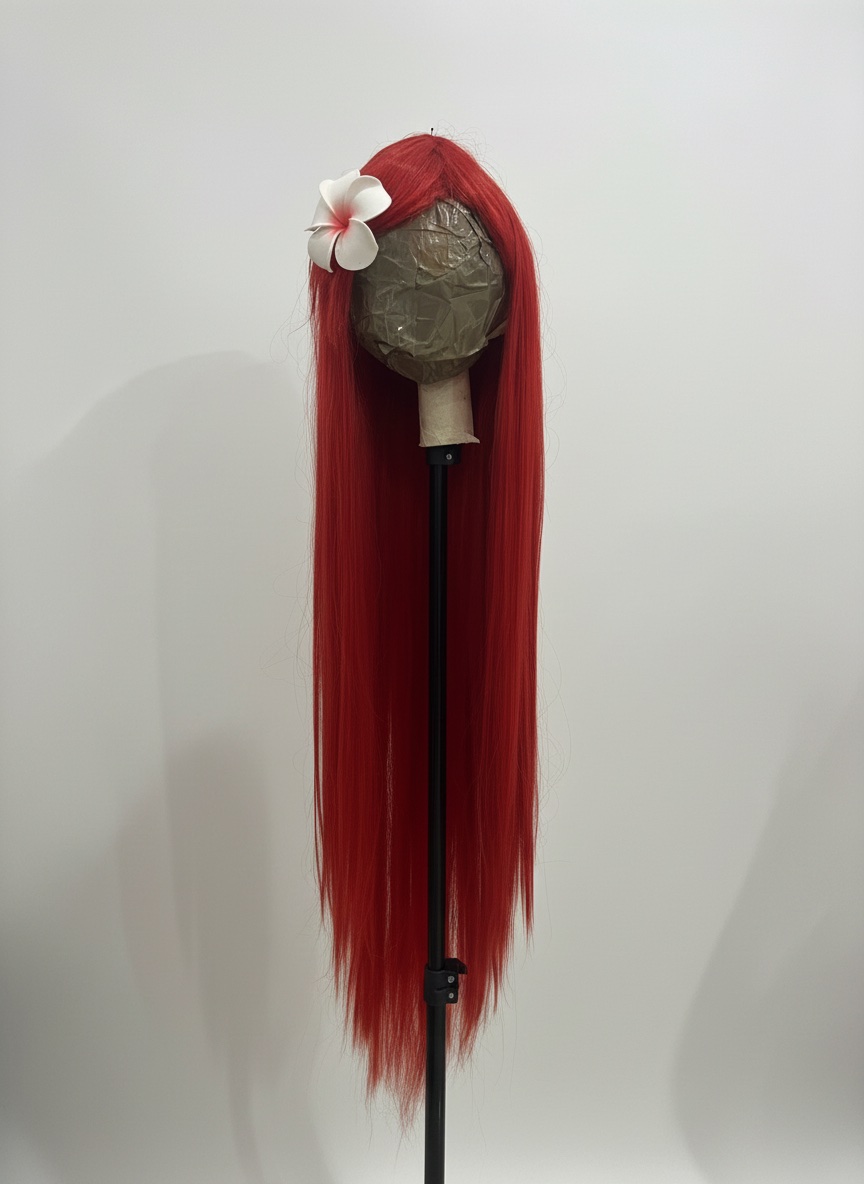 Red long hair wig