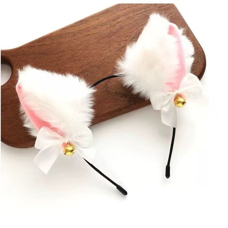 White cat ears