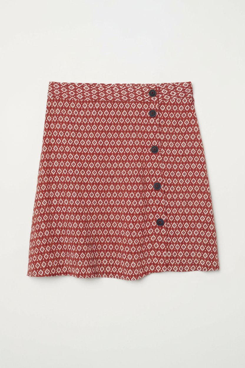 EN PROMOOOO : Jupe courte rouge à motifs blancs