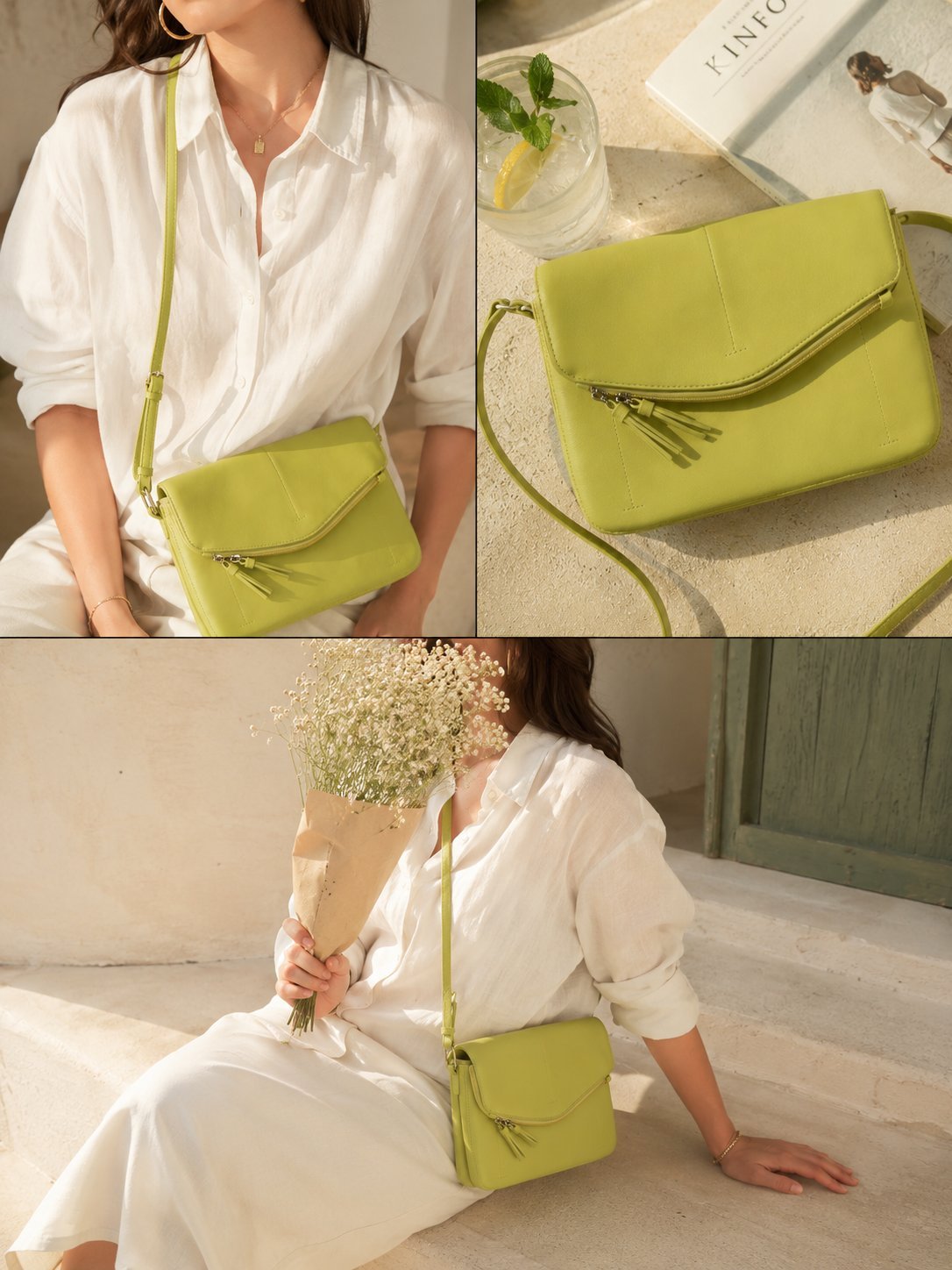 Sac bandoulière Camaïeu jaune