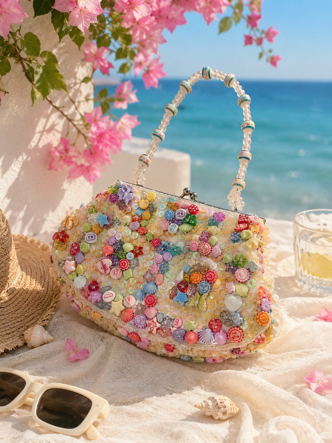 Mini beaded bag très tendance 
