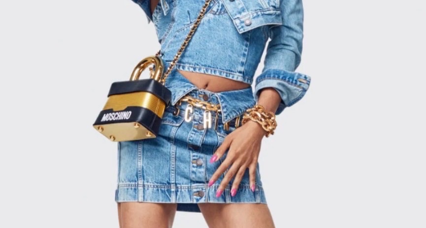 Jupe jean h&m moschino 