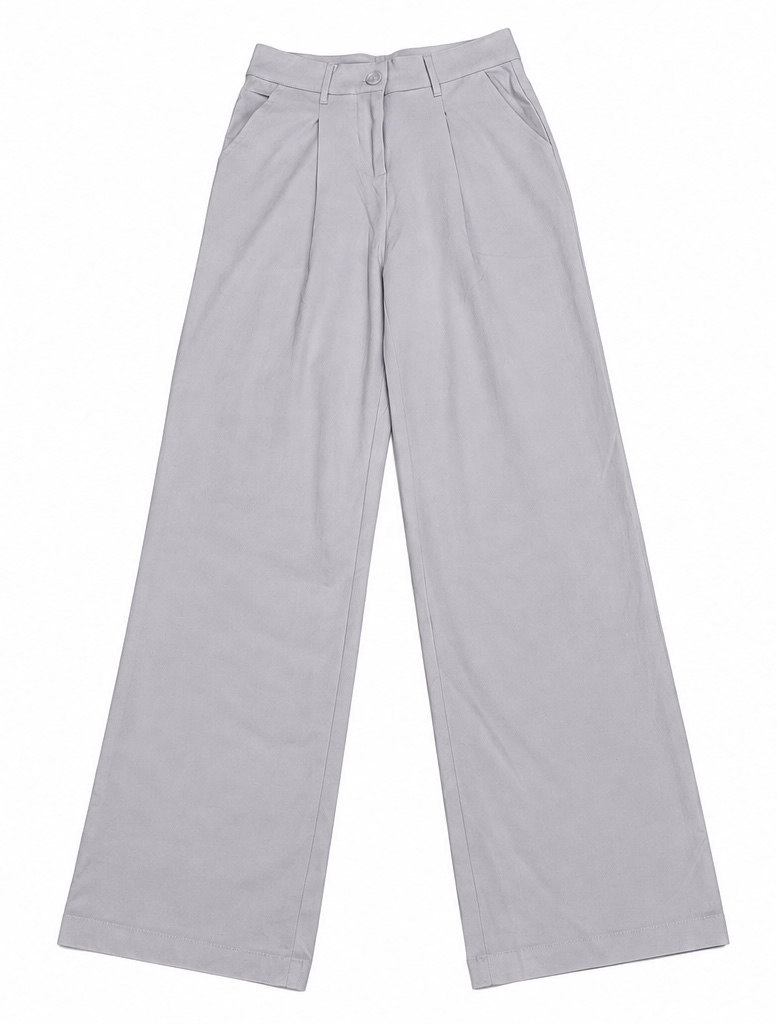 Pantalon large gris lilas