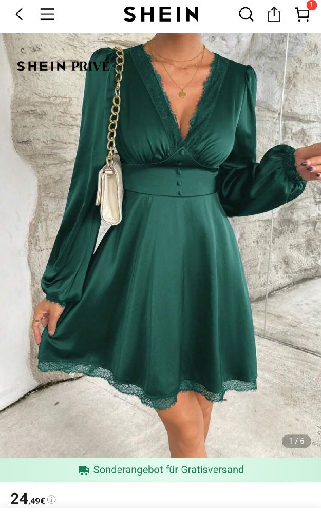 Robe shein verte